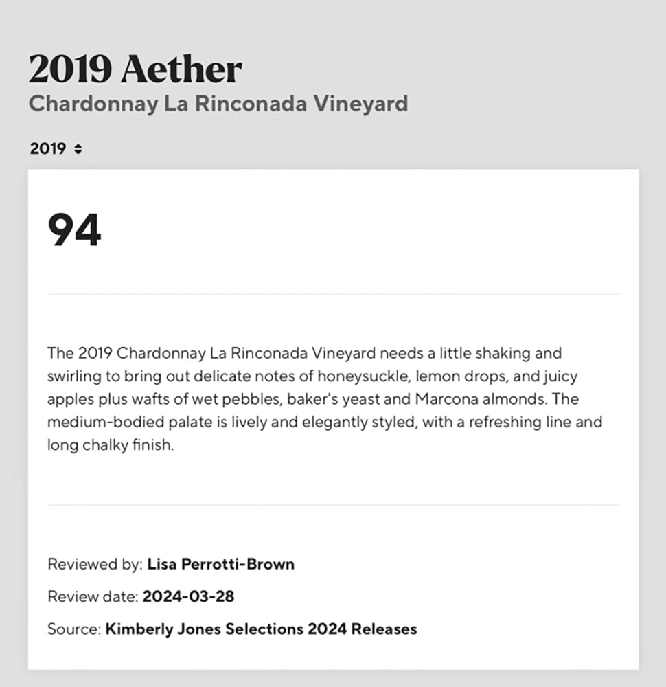 2019 La Rinconada Chardonnay - Sta. Rita Hills